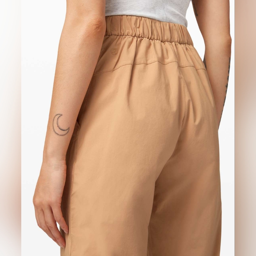 Lululemon Your True Trouser High Rise Pant Beech Wood 4 Tan Brown Pink Small - Picture 2 of 8